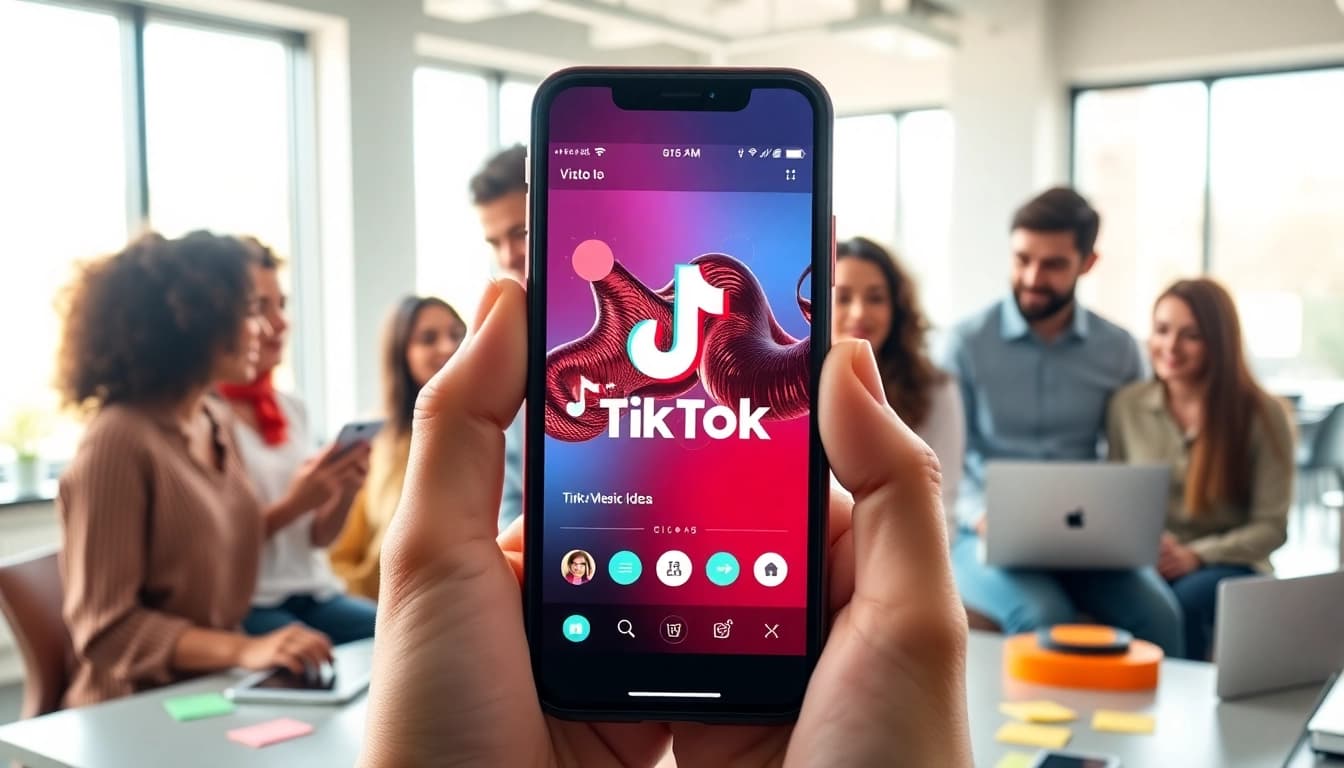 tiktok いいね 買うでのソーシャルメディアマーケティングシーンを示すスマートフォンの画像