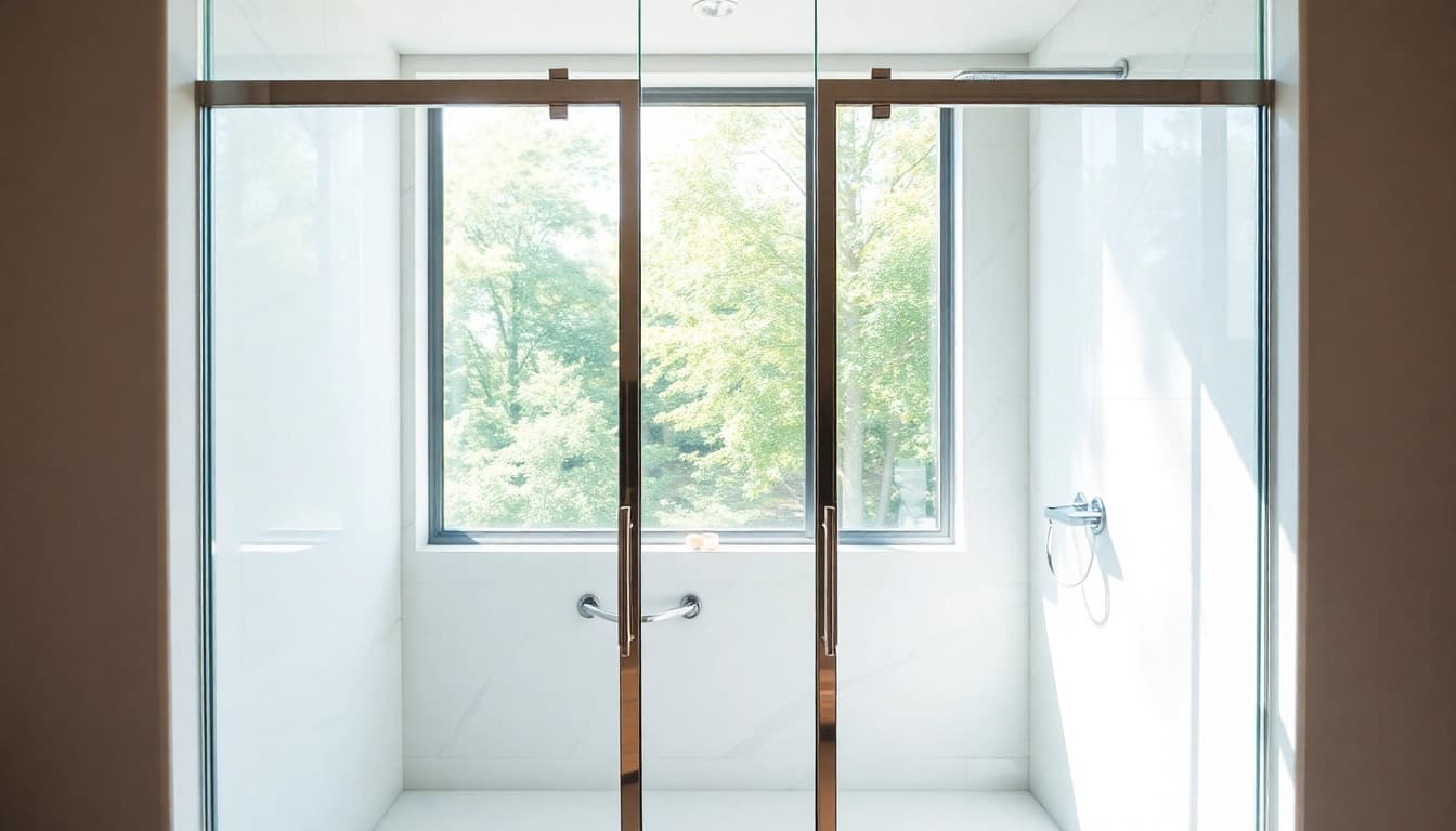 Beautiful shower doors uk featured in modern bathroom setting with sleek design.