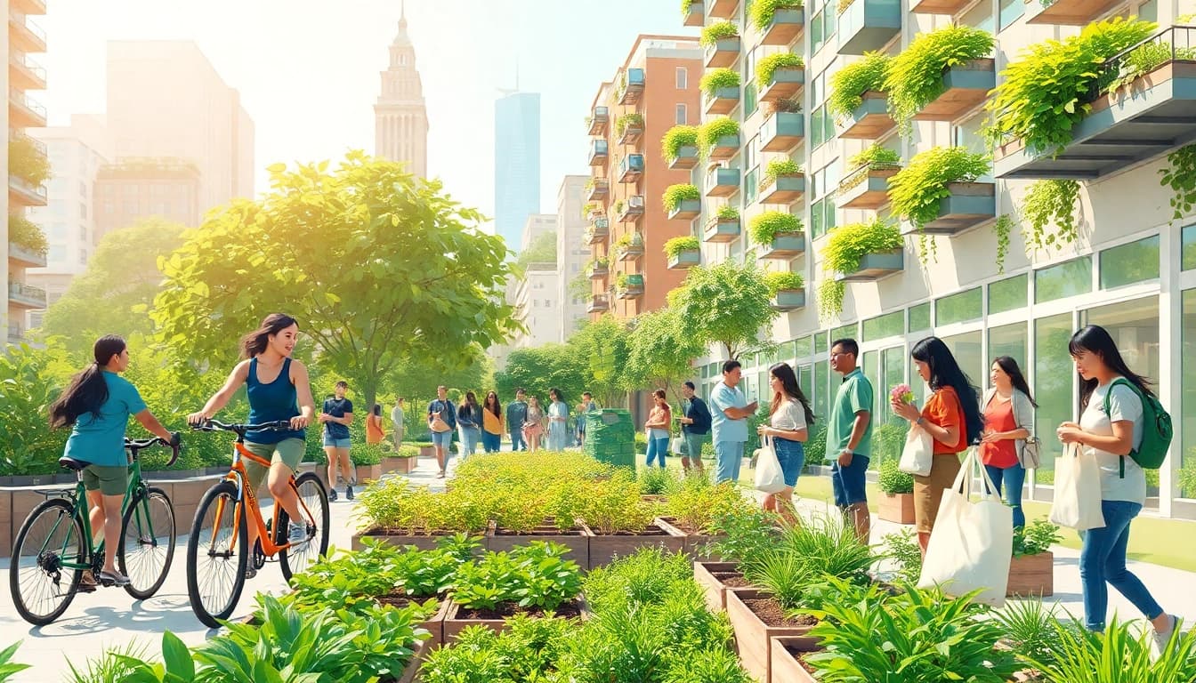 Engaging activities featured in https://www.unsustainablemagazine.com showcasing sustainability in an urban setting.