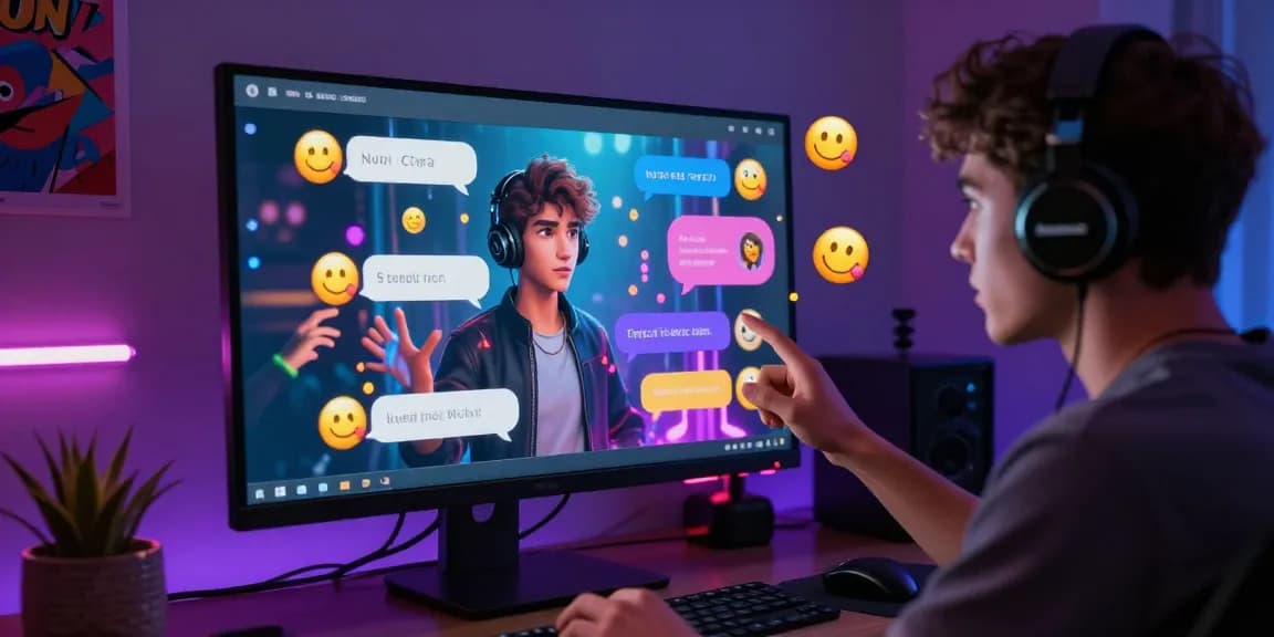 Interactive AI chat nsfw session showcasing vibrant character engagement and user connection in a digital environment.