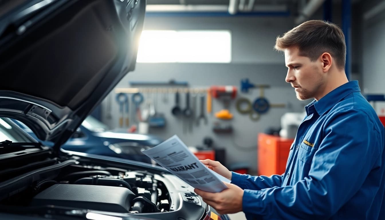 Understanding bumper to bumper extended warranty coverage during a vehicle inspection.