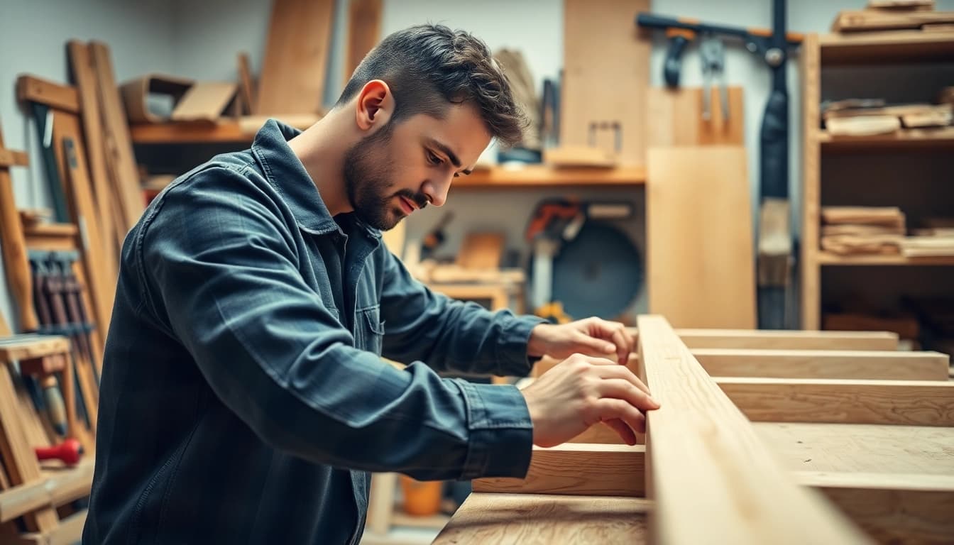 Engaged carpenter demonstrating skills in a Carpentry Apprenticeship Near Me.