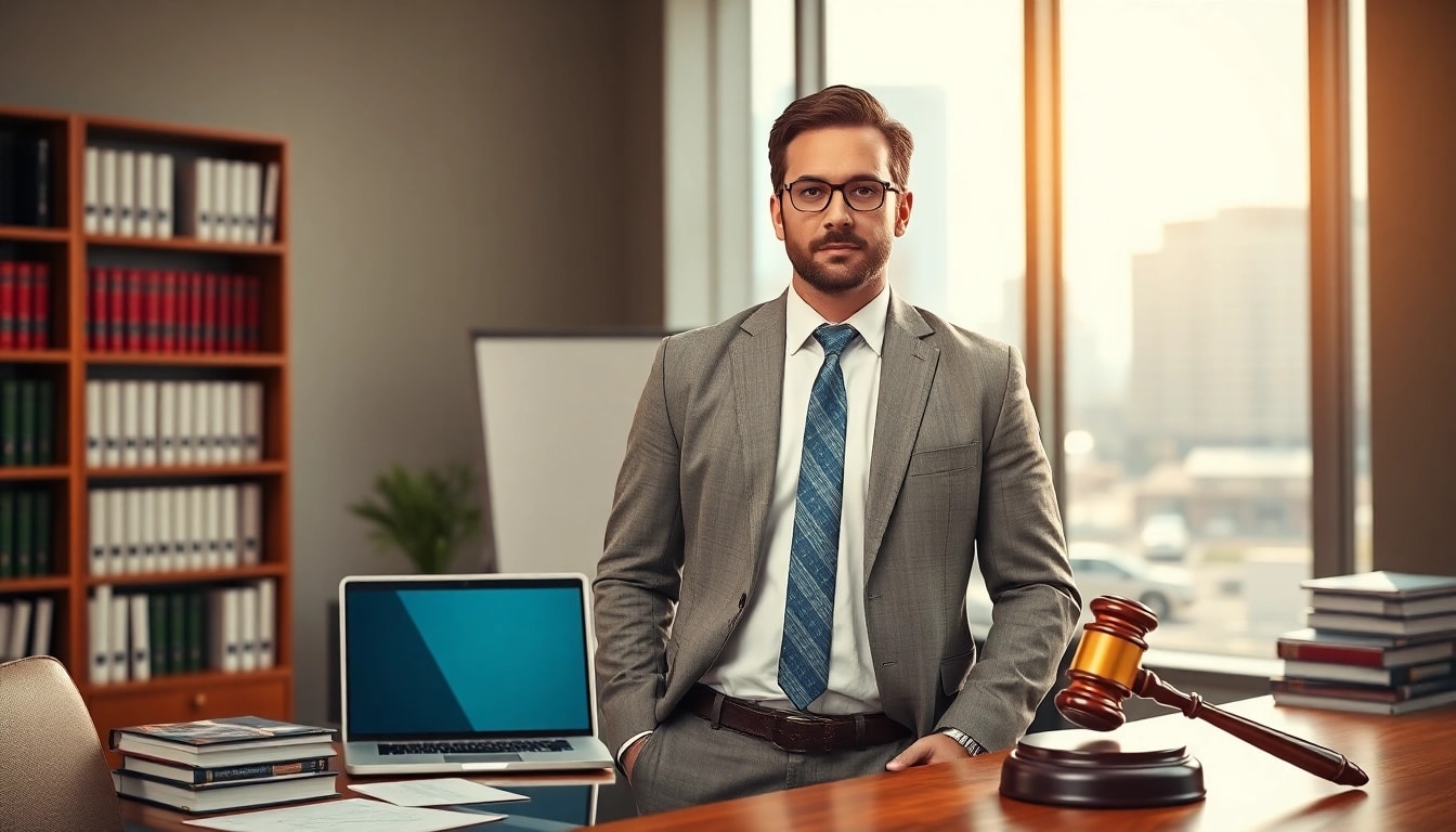 Clearwater truck accident attorney showcasing expertise in a modern law office.
