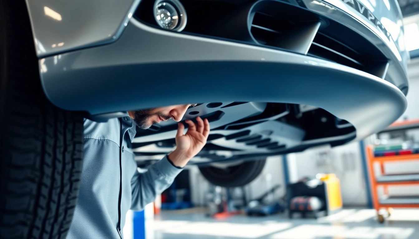 Bumper to bumper extended warranty inspection by a mechanic highlighting reliability in vehicle service.