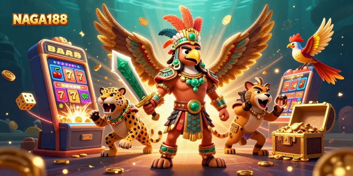 NAGA188 menawarkan suasana perjudian seru dengan slot menyergap jackpot dan karakter pahlawan Aztec yang memukau.