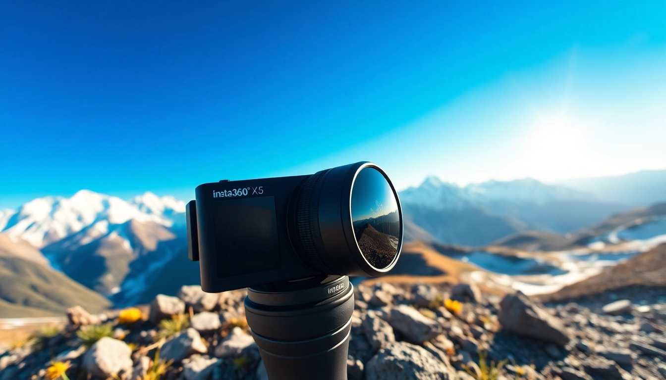 Capture breathtaking views with Insta360 X5 in a stunning outdoor setting.