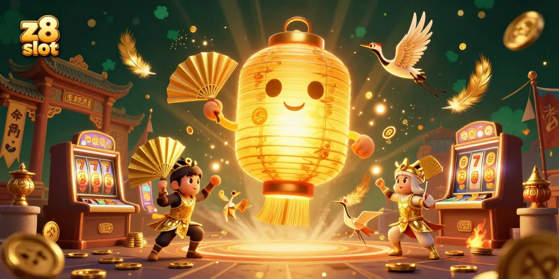 Experience the thrill of z8 slot with vibrant 3D characters and casino elements in action.