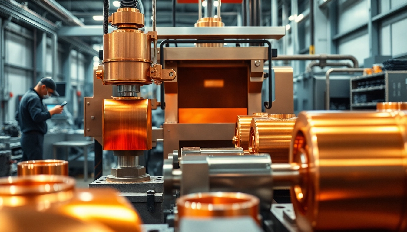Copper plating Malaysia process in a modern industrial setting showcasing high-quality metal coating.