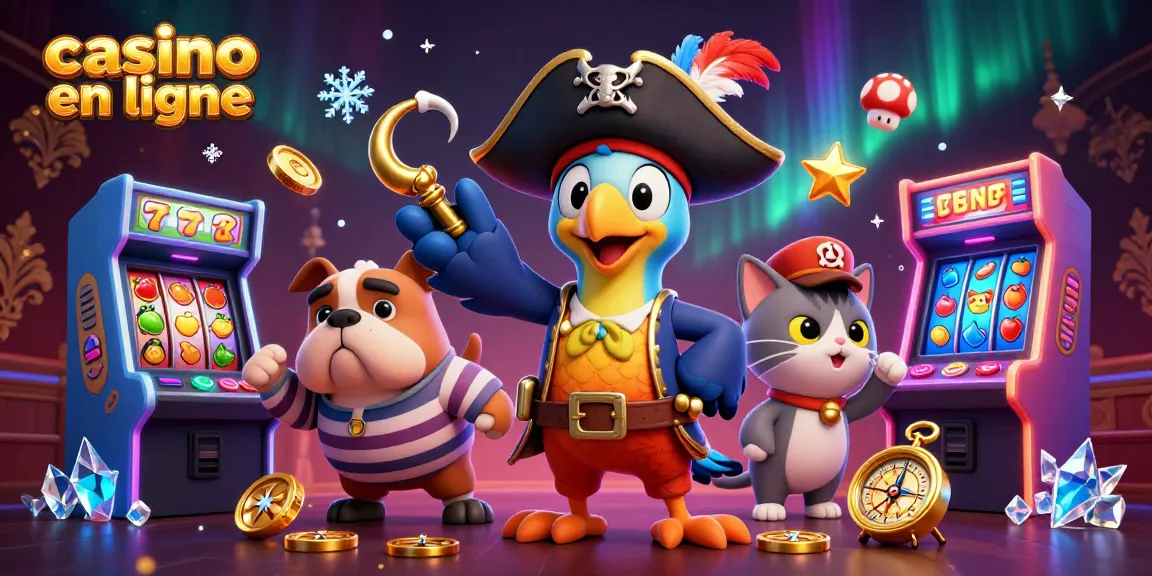 Profitez de l'excitation du casino en ligne avec des personnages animés et des machines à sous vibrantes.