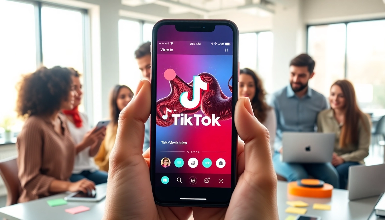 tiktok いいね 買うでのソーシャルメディアマーケティングシーンを示すスマートフォンの画像