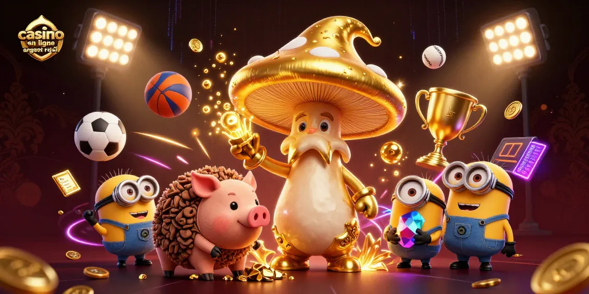 Découvrez les trésors du casino en ligne argent réel avec un mage champignon et son cochon.