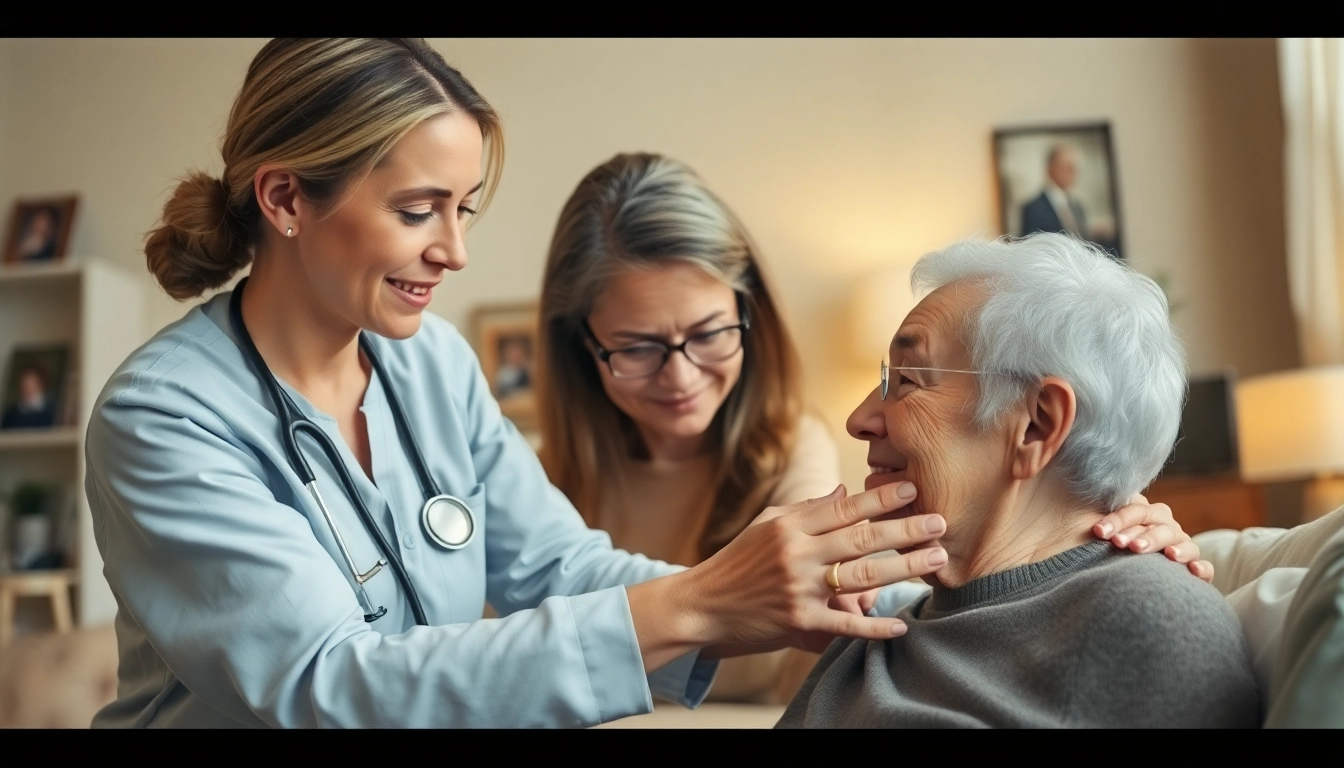 Providing in home care austin tx with a compassionate caregiver supporting an elderly individual.