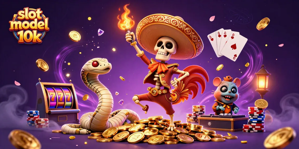 Experience high-stakes fun with slot modal 10k in a vibrant 3D casino scene.