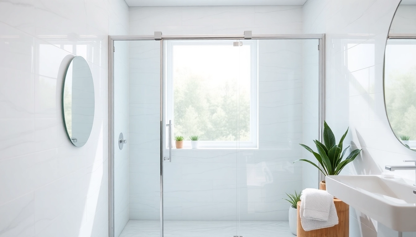 Enhance your bathroom with a semi-frameless shower screen featuring sleek glass design and modern finishes.