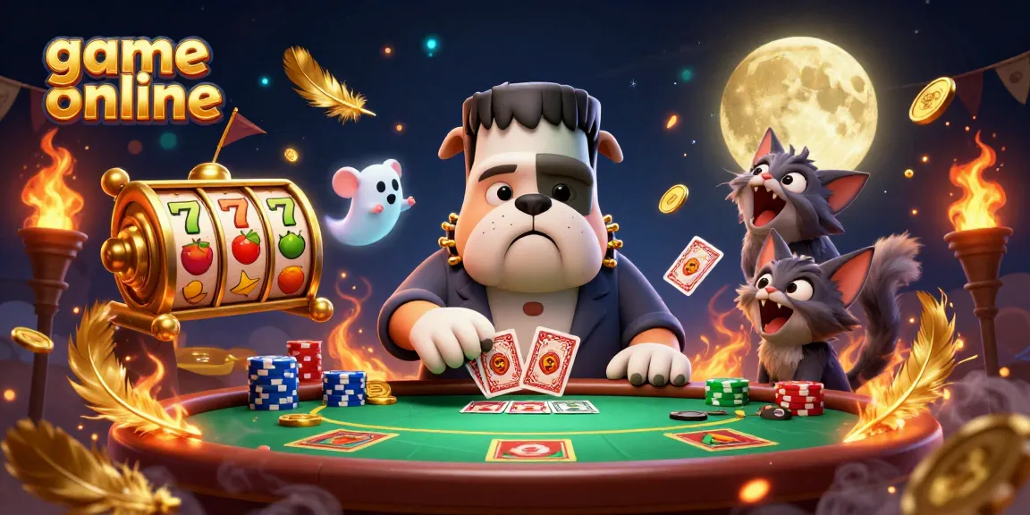 Play game online with engaging 3D cartoon characters in a vibrant casino scene.