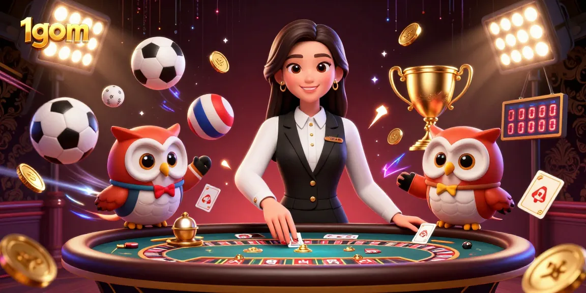Experience thrilling games at 1gom with captivating dealers and dynamic 3D sports elements.