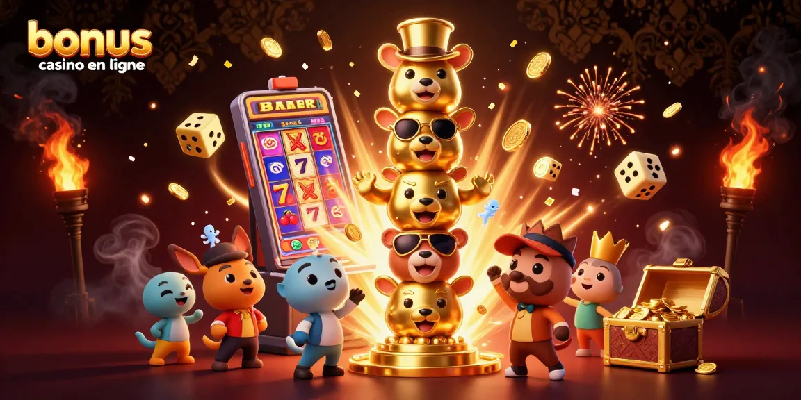 Gagnez des bonus casino en ligne avec un totem en or et des machines à sous explosant de trésors.