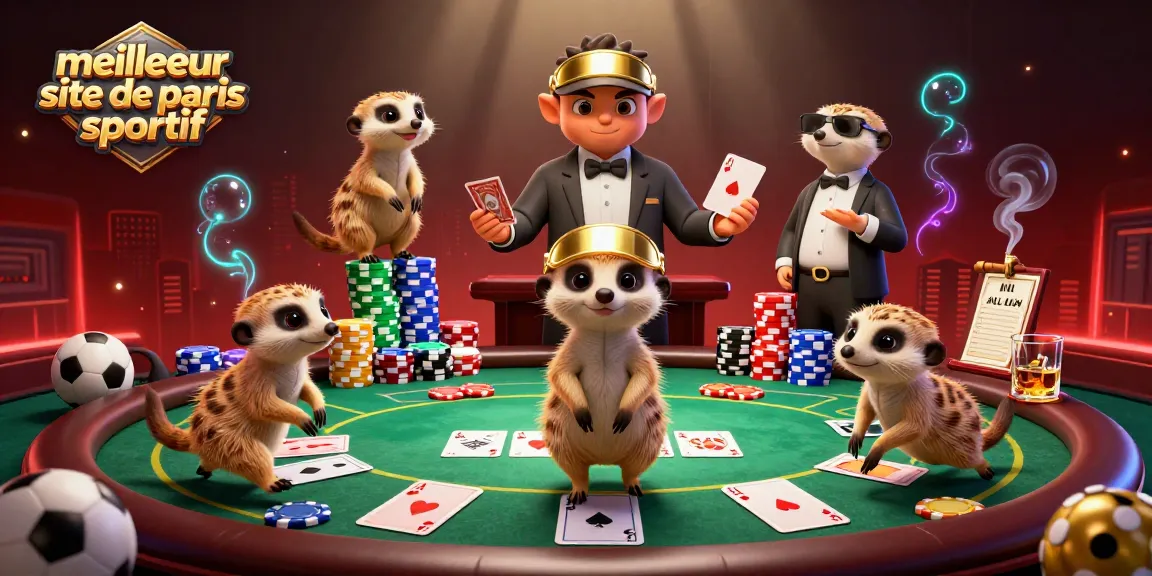 Le meilleur site de paris sportif avec des suricates gérant un casino flamboyant rempli de jeux captivants.