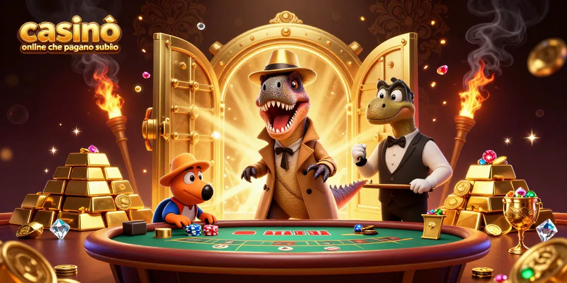 Casinò online che pagano subito: velociraptor al blackjack sorvegliato da un pit boss, in un ambiente dorato ricco di gemme.