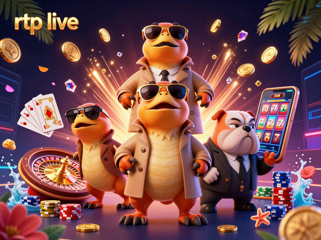 Experience rtp live entertainment with raptors entering a VIP casino lounge