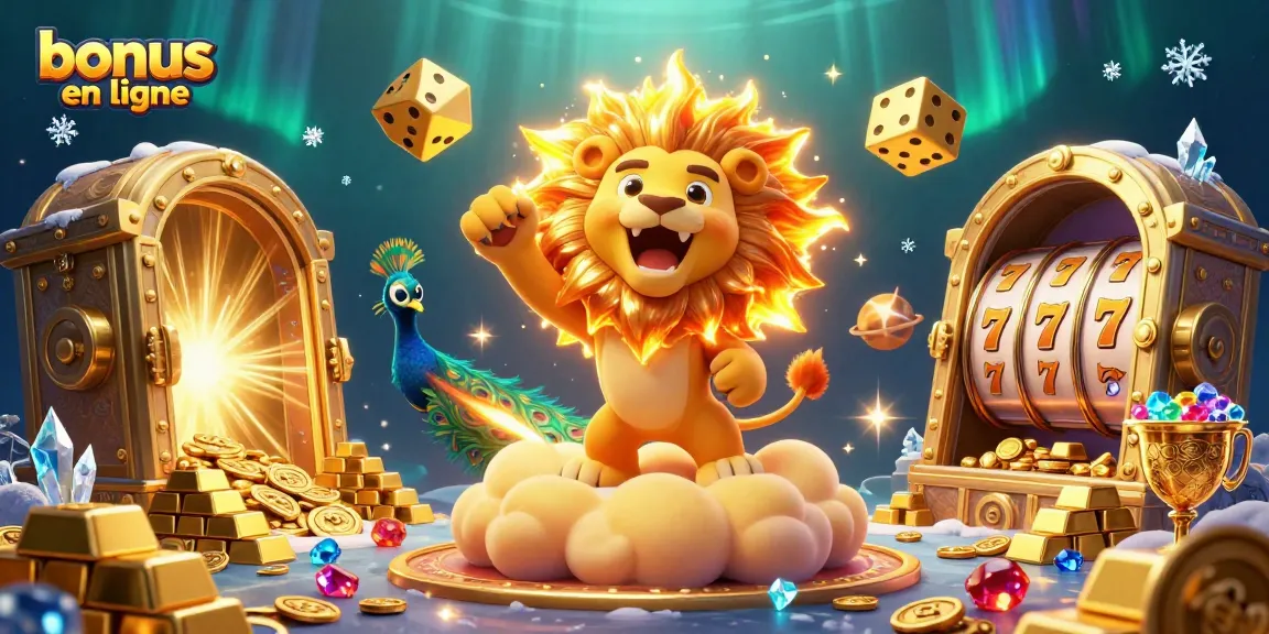 Profitez des gains passionnants avec le bonus casino en ligne entouré de richesses et de jeux animés.
