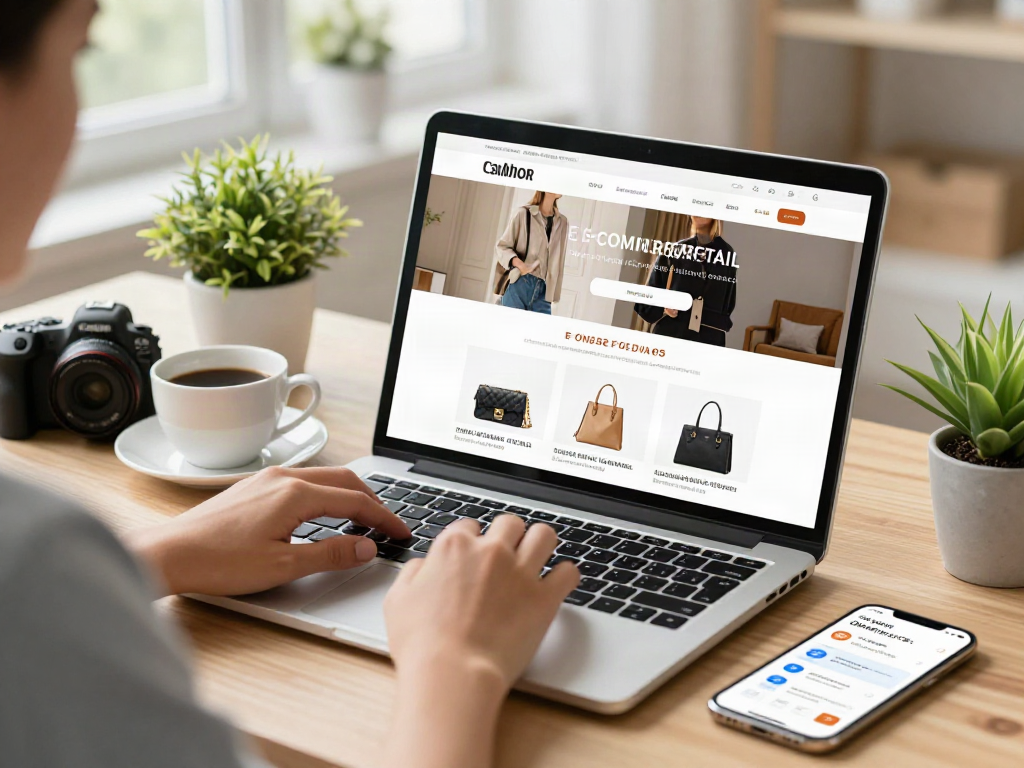 Login LUXURY111 pada tampilan e-commerce modern dengan produk mewah dan pengguna yang nyaman di rumah.