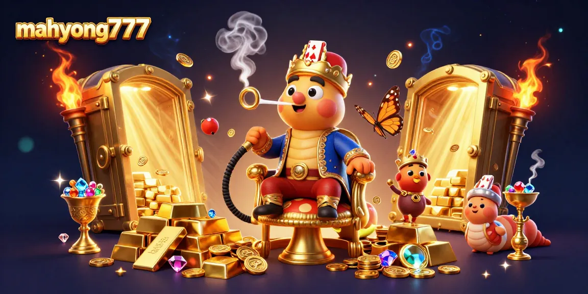 Experience mahyong777's thrilling gameplay with vibrant characters and treasure elements swirling in excitement.