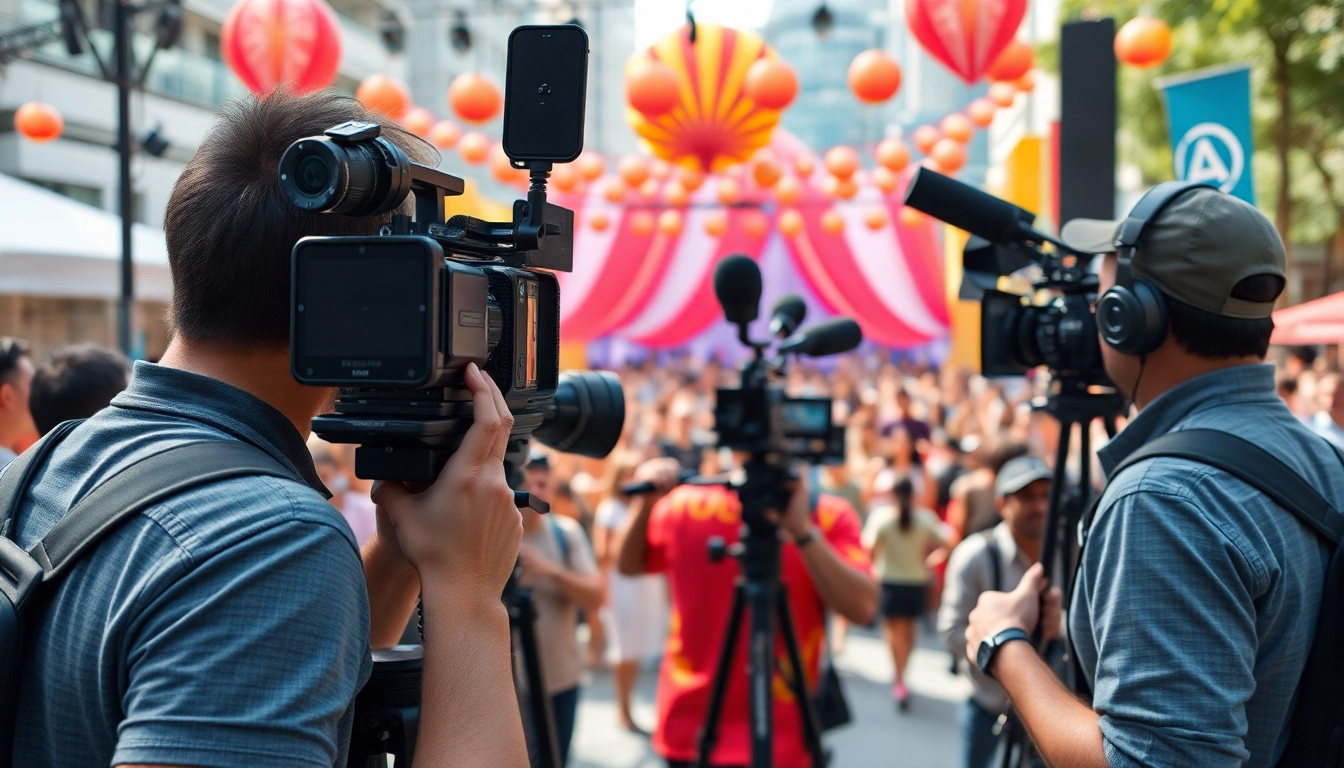 Edmonton production companies capturing a lively event with engaging visuals.