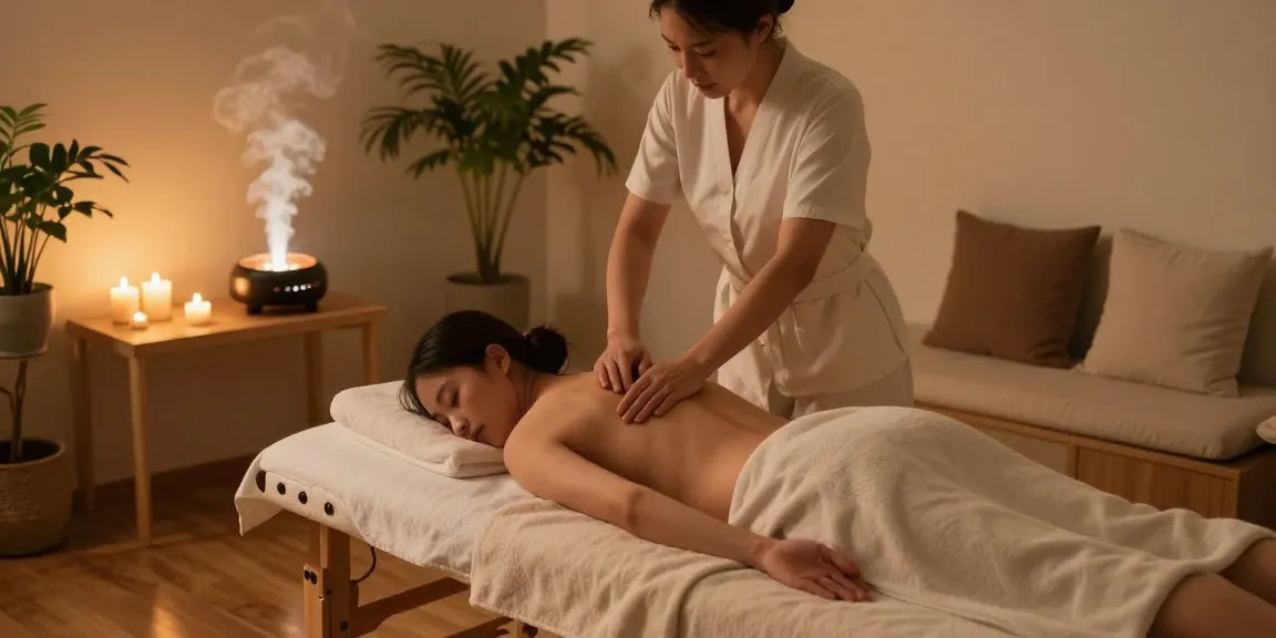 Experience Swedish massage in calming spa at makangs.com/region/국내/서울-/마사지-스웨디시, featuring serene environment and soothing elements.