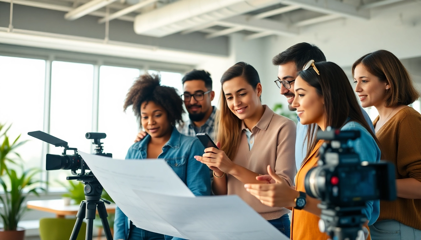 Engage your audience with professional corporate video production showcasing teamwork and creativity.