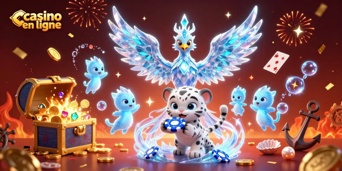 Jouez dans un casino en ligne animé par un phoenix de glace et un léopard des neiges.
