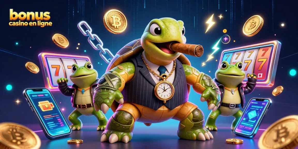 Bonus casino en ligne : découvrez un monde ludique avec des tortues et crypto-monnaies éclatantes.