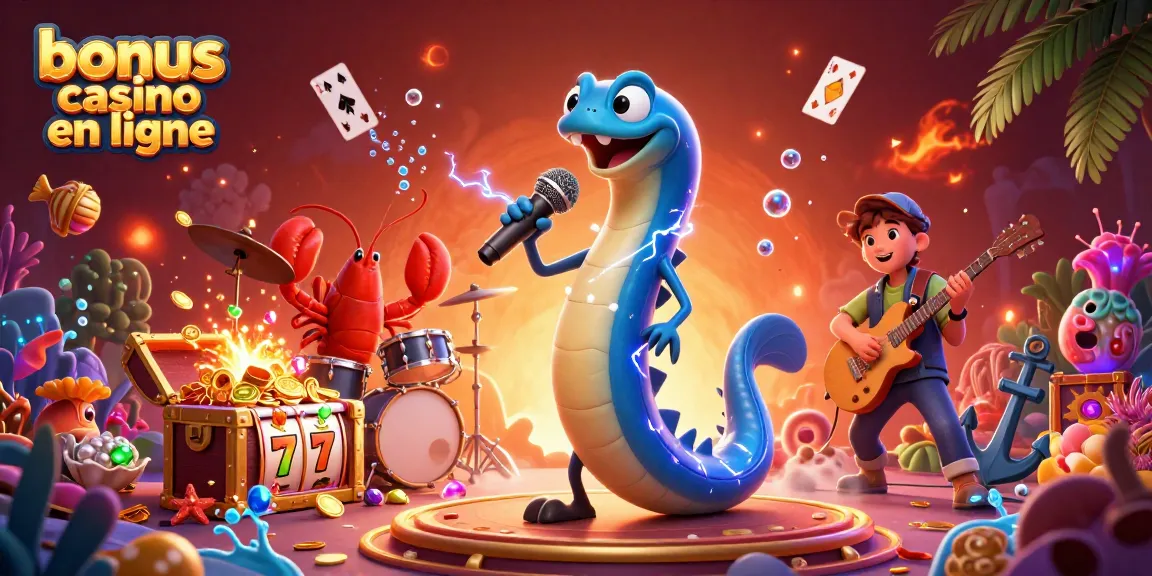 Profitez des gains avec le bonus casino en ligne dans cette scène animée sous-marine.