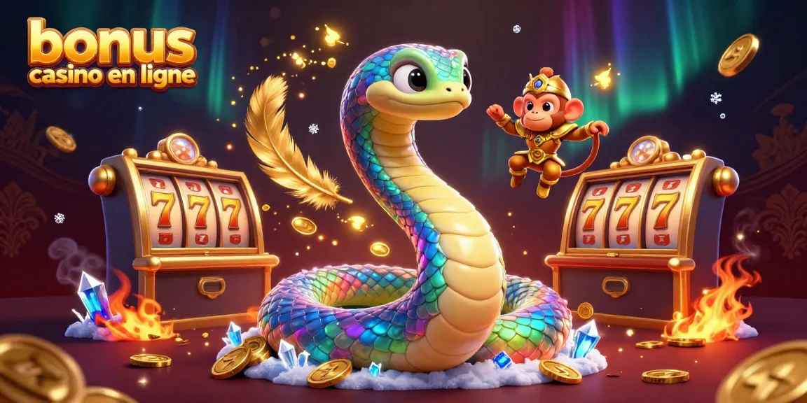 Bonus casino en ligne : jouez avec un serpent magique et un roi câlin dans un univers de jeux animés.