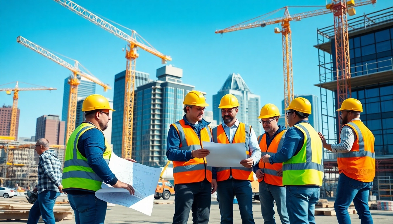 Construction team executing plans for a New Jersey Commercial General Contractor project.