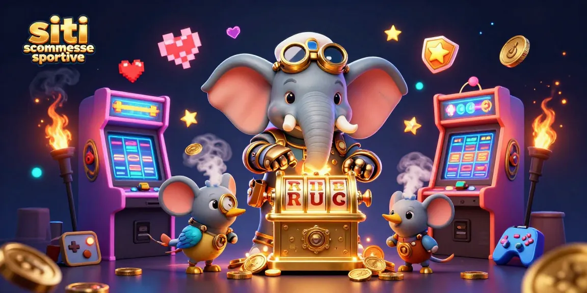Giocando su siti scommesse sportive con operatori meccanici e giochi arcade vivaci.