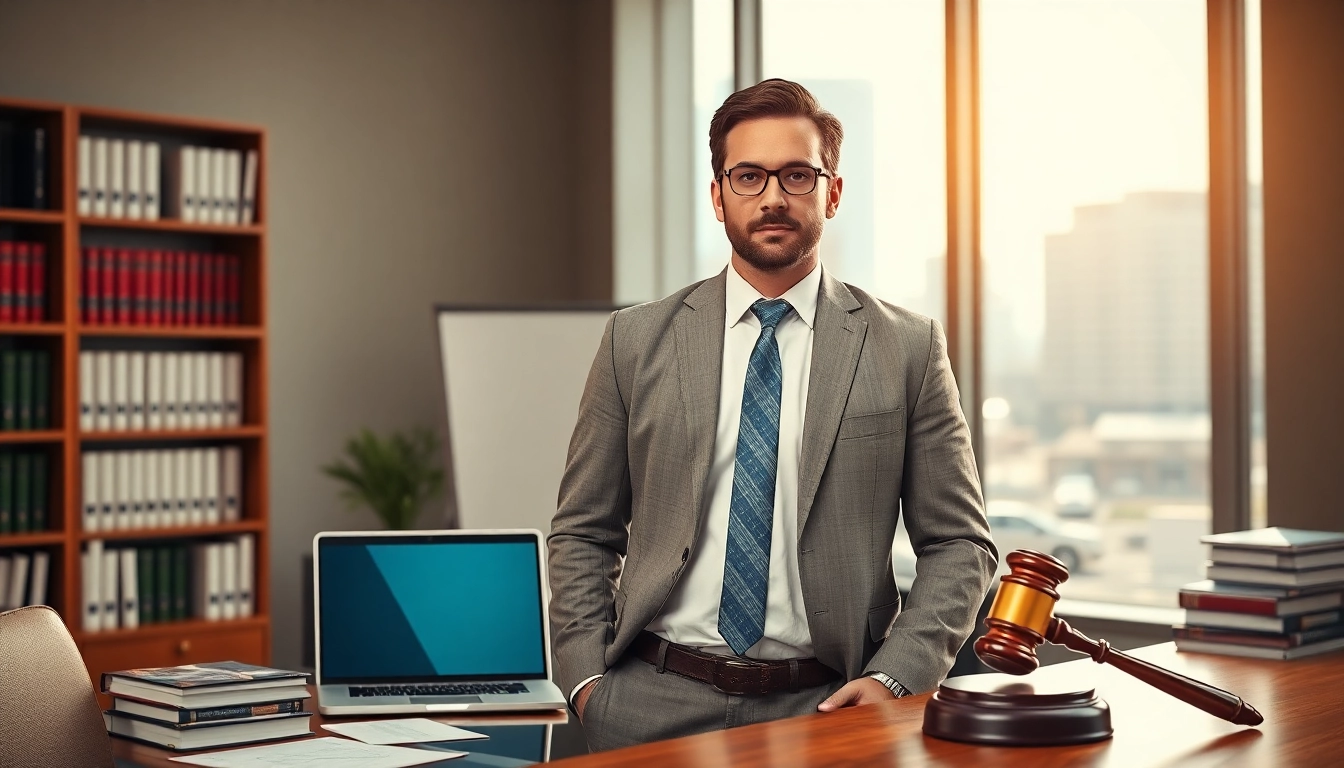 Clearwater truck accident attorney showcasing expertise in a modern law office.
