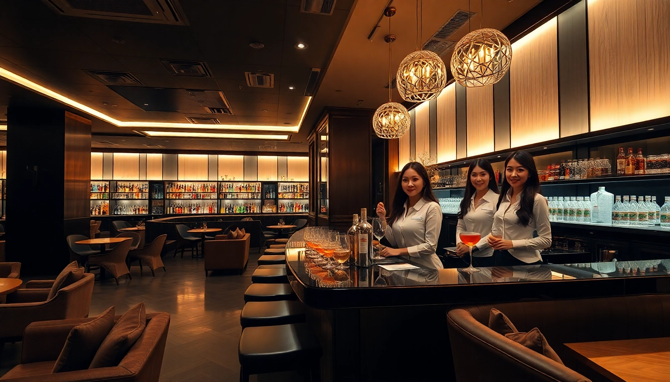 Suwon Shirt Room interior showcasing elegant ambiance and stylish managers for an inviting nightlife experience.