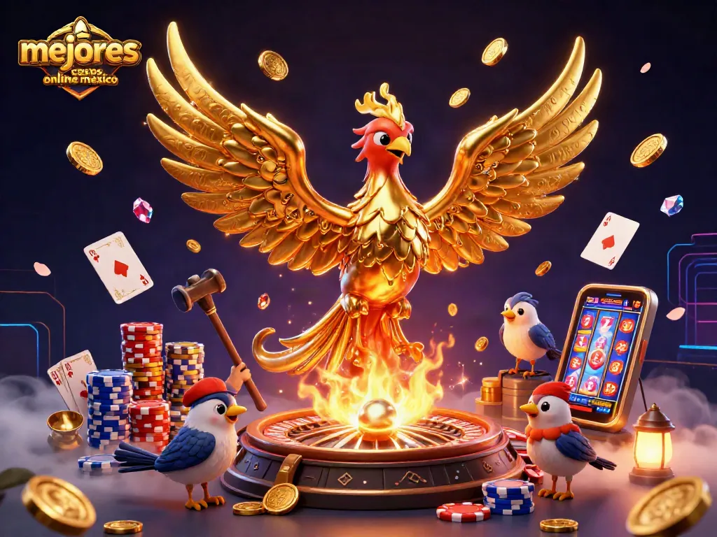 Mejores casinos online México: juega con el fénix dorado y gana con bonos espectaculares.