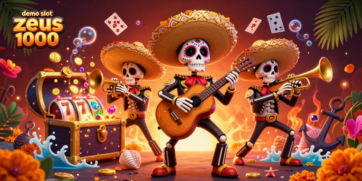 Experience thrilling spins with demo slot zeus 1000 as colorful characters play amidst casino elements.
