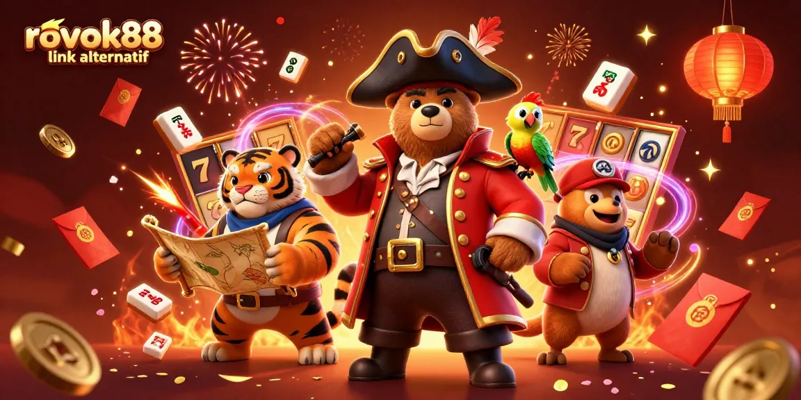 Experience the excitement of winning with rokok88 link alternatif at this vibrant casino illustration featuring a dynamic pirate scene.