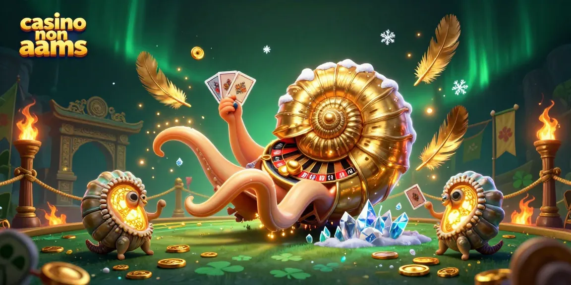 Gioca al casino non AAMS con un'illustrazione 3D di una nautilus gigante e tesori dorati.