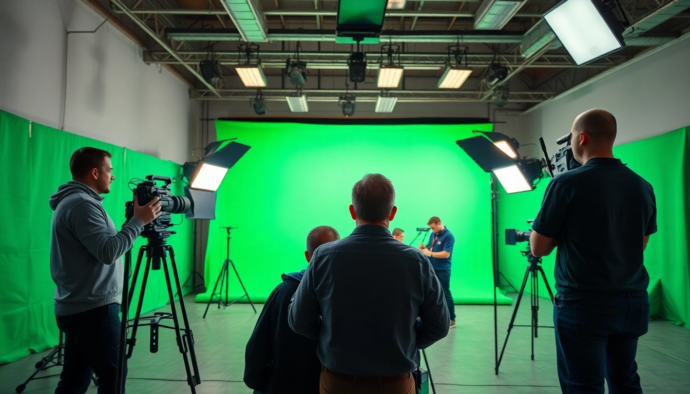 Edmonton production companies collaborate on set with a video production team.
