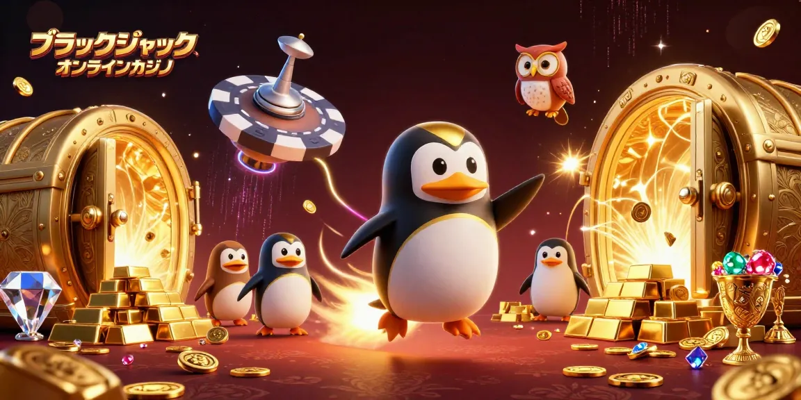ブラックジャック オンラインカジノで勝つためのスリリングな3Dイラスト、宇宙を飛ぶキャラクターたち。