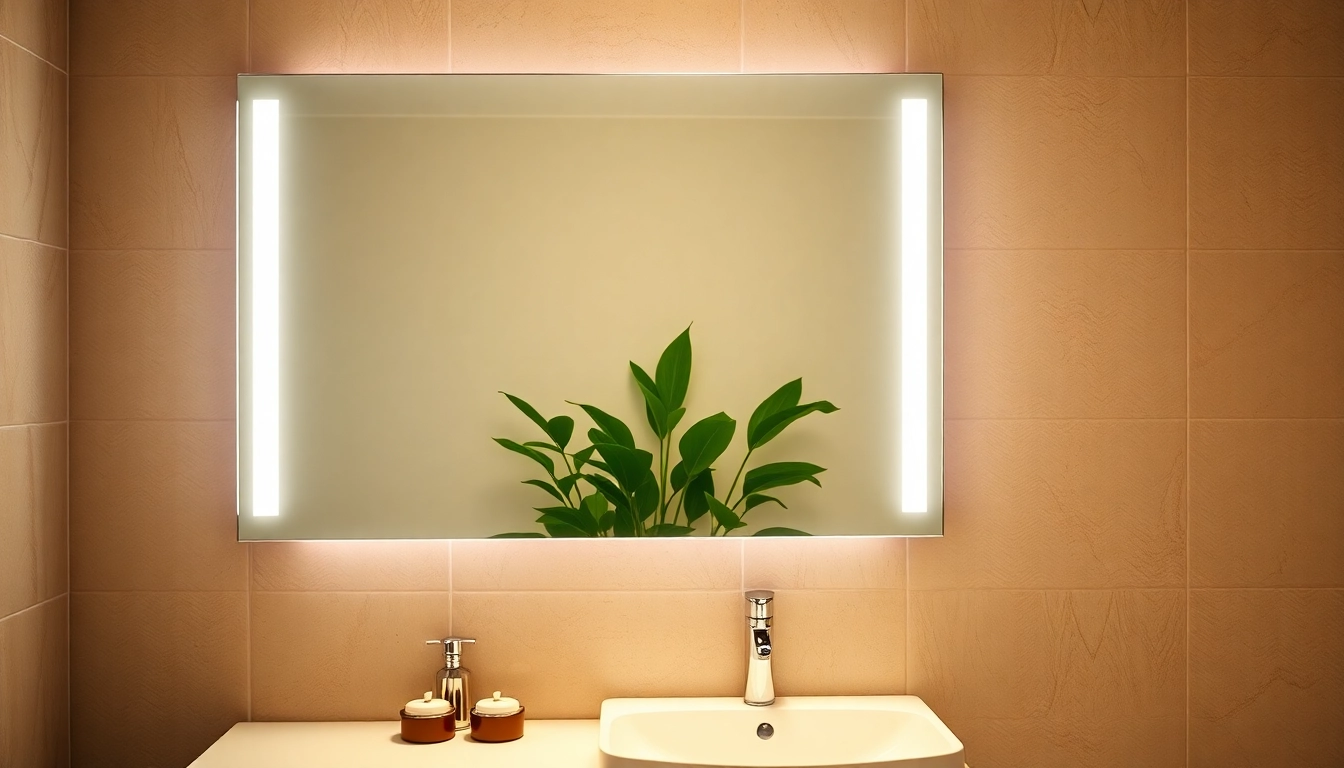 Enhance your space with a stylish bathroom mirror with led light reflecting modern elegance.