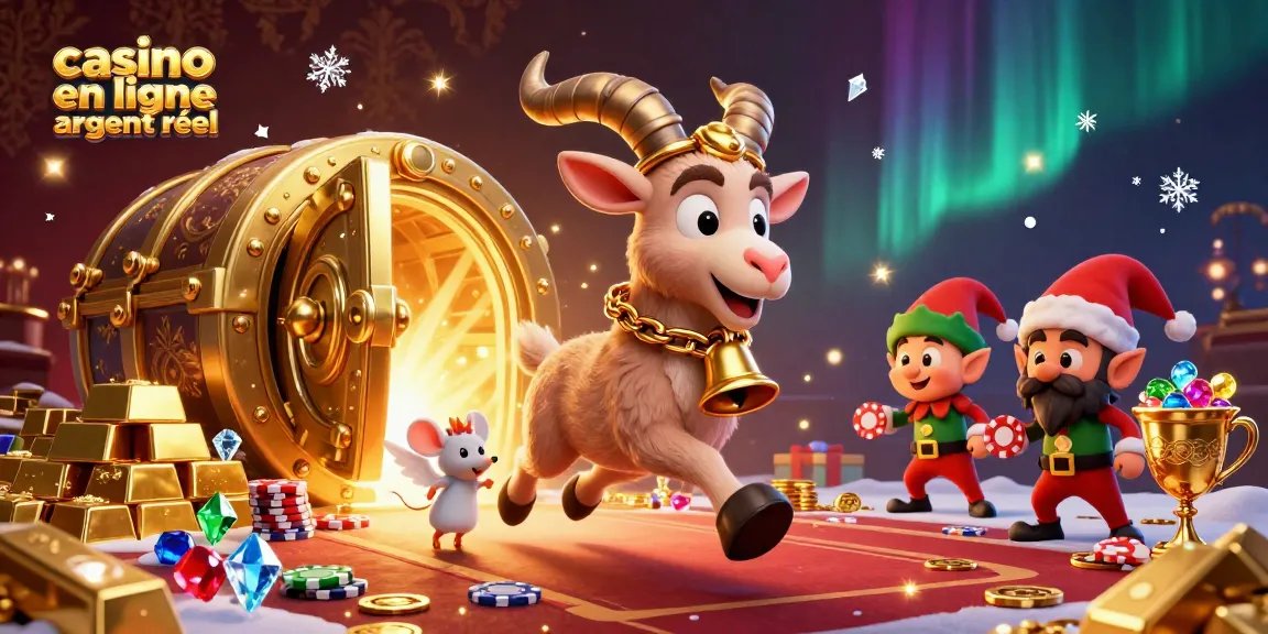 Jouez sur un casino en ligne argent réel avec une ambiance festive et intrigante.