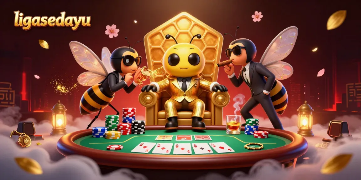 Experience the thrill of ligasedayu poker in a captivating 3D scene with dynamic characters and elements.