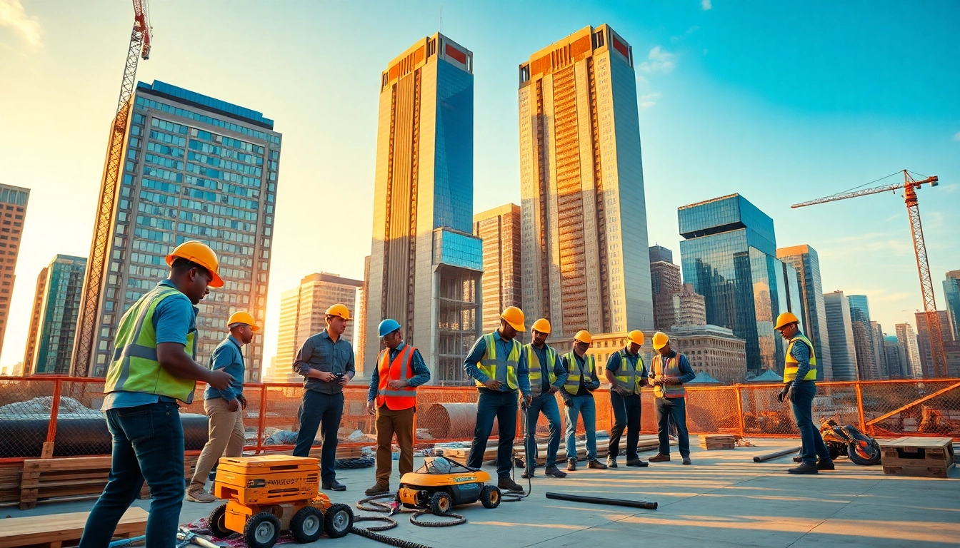New York City Commercial General Contractor collaborating on a high-rise construction project.