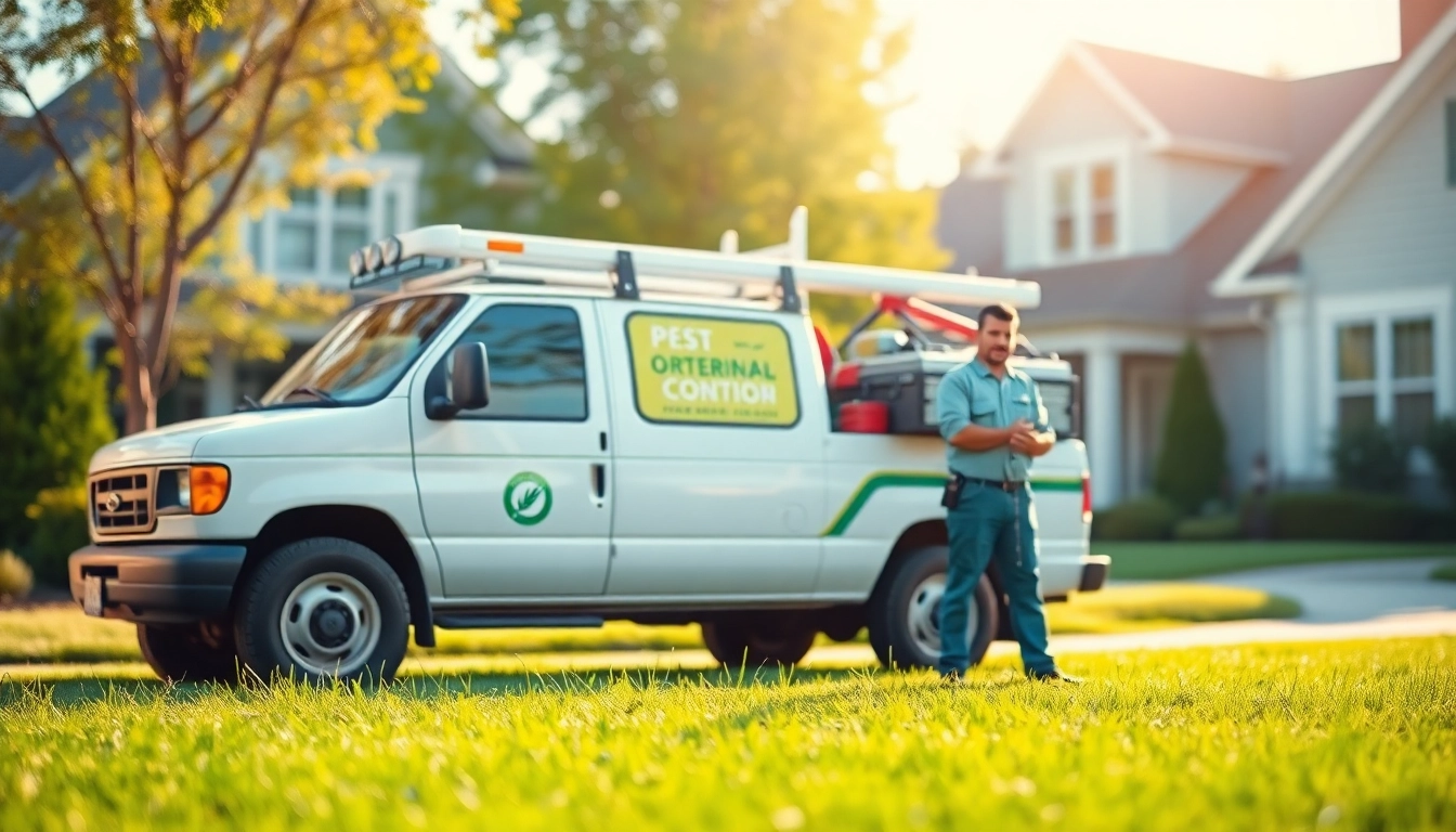 Same day exterminator providing expert pest control services in a residential area.