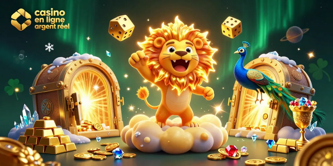 Plongez dans l'univers captivant du casino en ligne argent réel avec une illustration riche en détails.